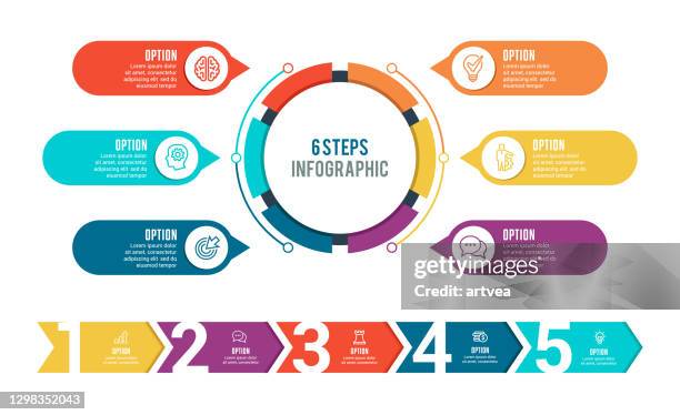 satz von infografikelementen - flussdiagramm stock-grafiken, -clipart, -cartoons und -symbole