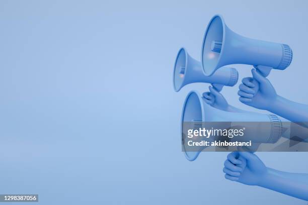 megaphone - social issues stock pictures, royalty-free photos & images