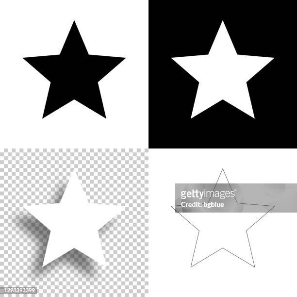 star. icon for design. blank, white and black backgrounds - line icon - pentagram stock illustrations