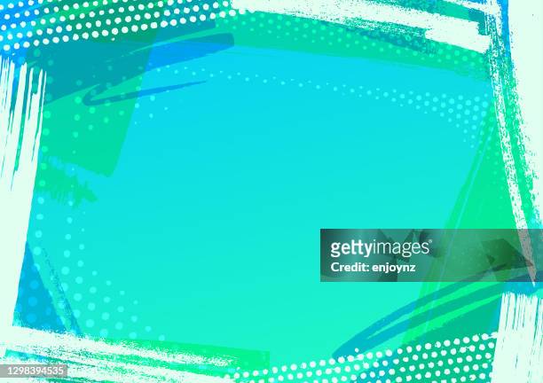 abstract blue pattern frame - painted image stock illustrations