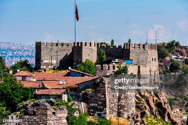 General view of Ankara Castle in Ankara, Turkey.