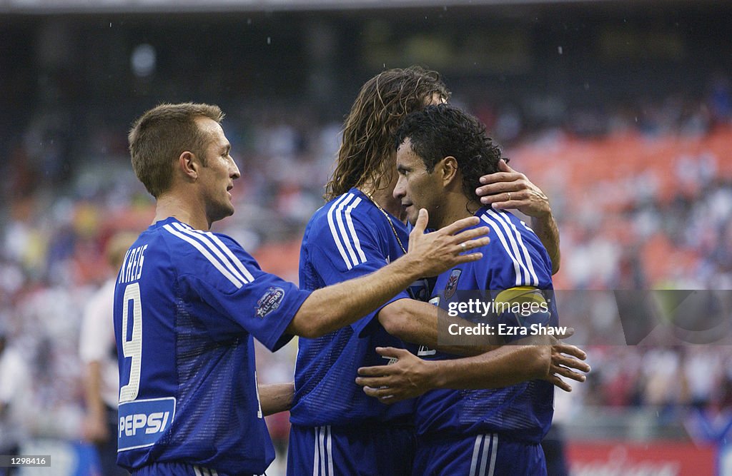 Etcheverry is congratulated for goal