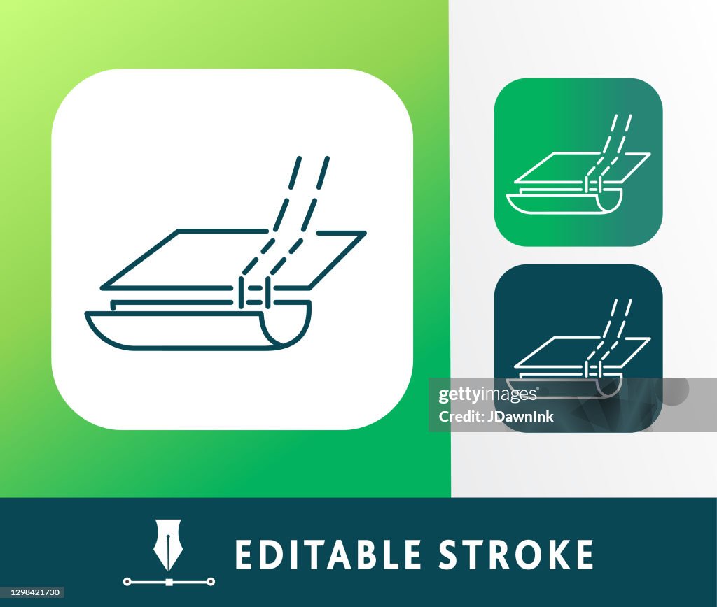 Home efficiency gutter or eavestrough thin line Icon set - editable stroke