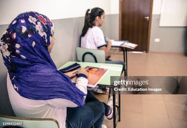 Brazilian and Arabic school in Foz do Iguacu. During Arabic writing lesson.