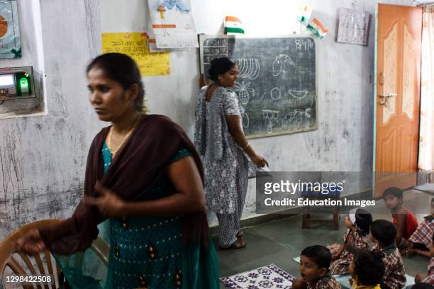 Christian school in Dharavi slum, Mumbai.