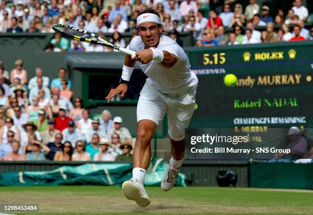 Andy MURRAY v Rafael NADAL .WIMBLEDON - LONDON.Rafael Nadal on his way to victory