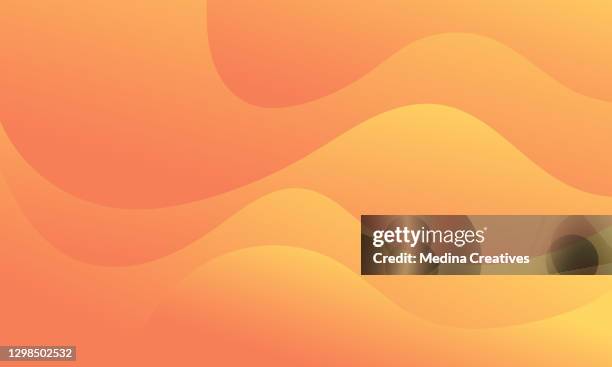 modern abstract yellow and orange gradient colors background - wavy hair stock illustrations