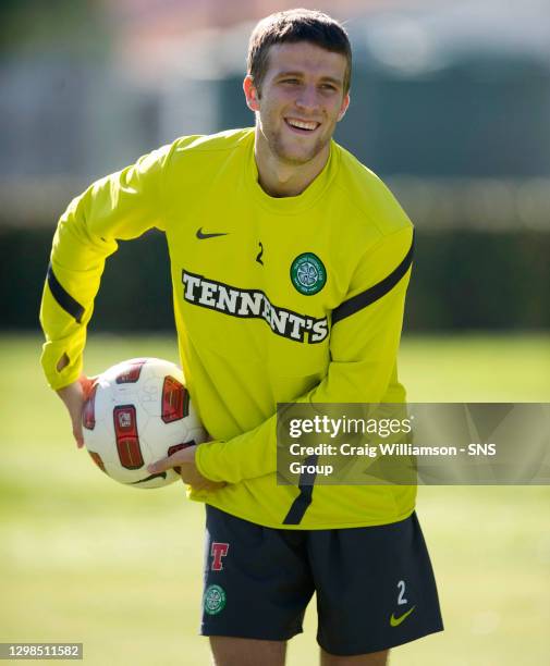 All smiles from Celtic defender Adam Matthews