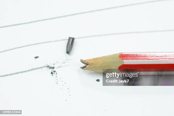 broken pencil - learn to lead stock pictures, royalty-free photos & images