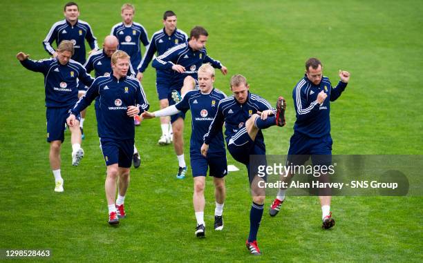 The Scotland squad prepare for their weekend Euro 2012 qualifier against the Czech Republic