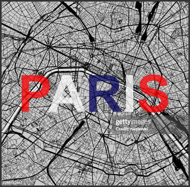 paris city traffic structure map - paris street vector stock illustrations