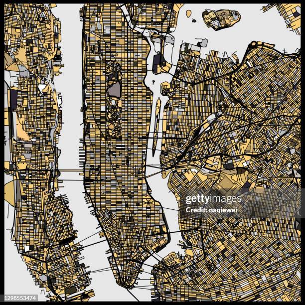 new york city transportation structure art map - manhattan stock illustrations stock illustrations