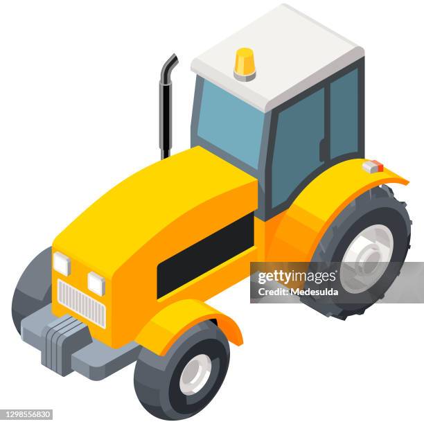 isometric - tractor stock illustrations