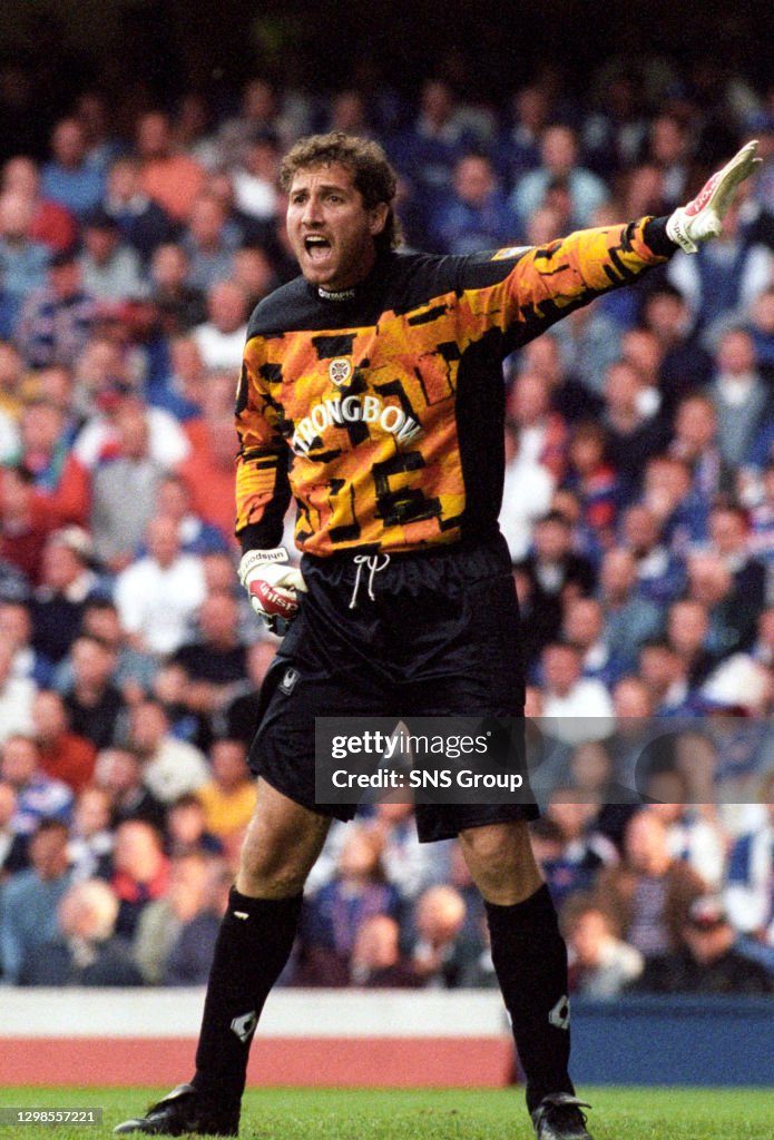 Gilles Rousset Rennes RANGERS v HEARTS .IBROX - GLASGOW.Hearts goalkeeper Gilles Rousset ...