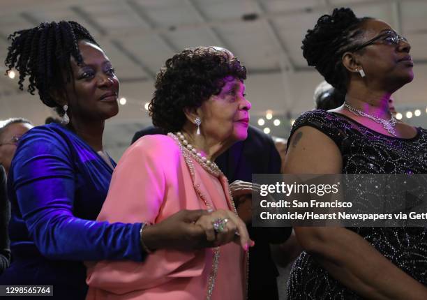 On Friday, Jan. 25, 2019 in Columbia, SC A group of women wait for California Senator Kamala Harris at the 37th Annual Alpha Kappa Alpha Pink Ice...