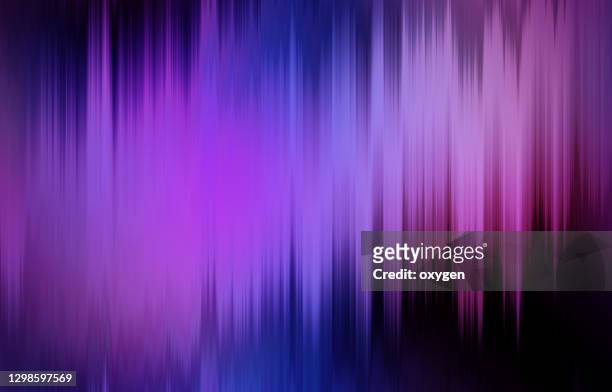 abstract striped pink violet wave glitch distorted black background - problemen stockfoto's en -beelden