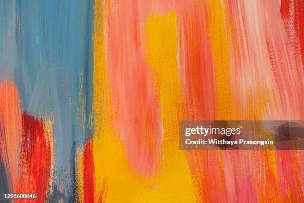 abstract hand-painted art background on canvas - pictoricista fotografías e imágenes de stock