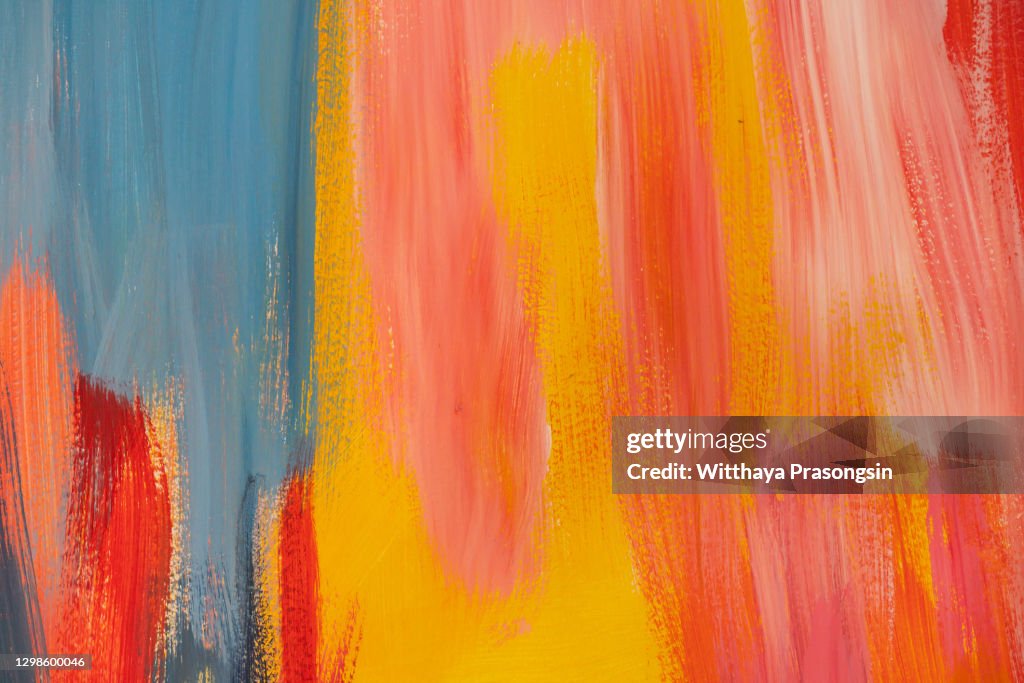 Abstract Hand-painted Art Background on Canvas