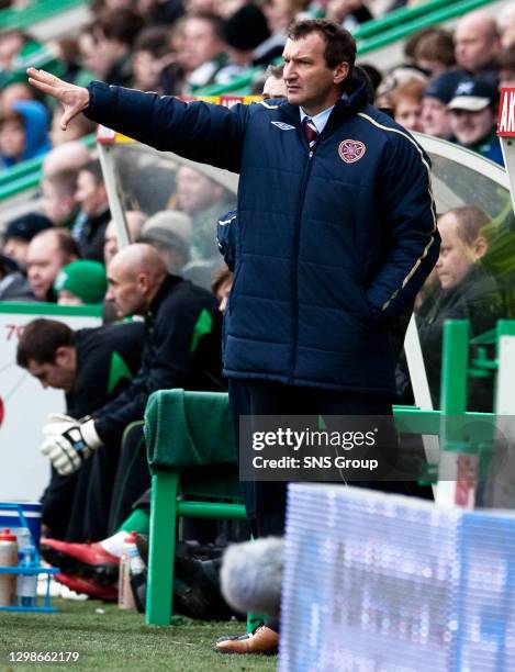 V HEARTS .EASTER ROAD - EDINBURGH .Hearts manager Csaba Laszlo