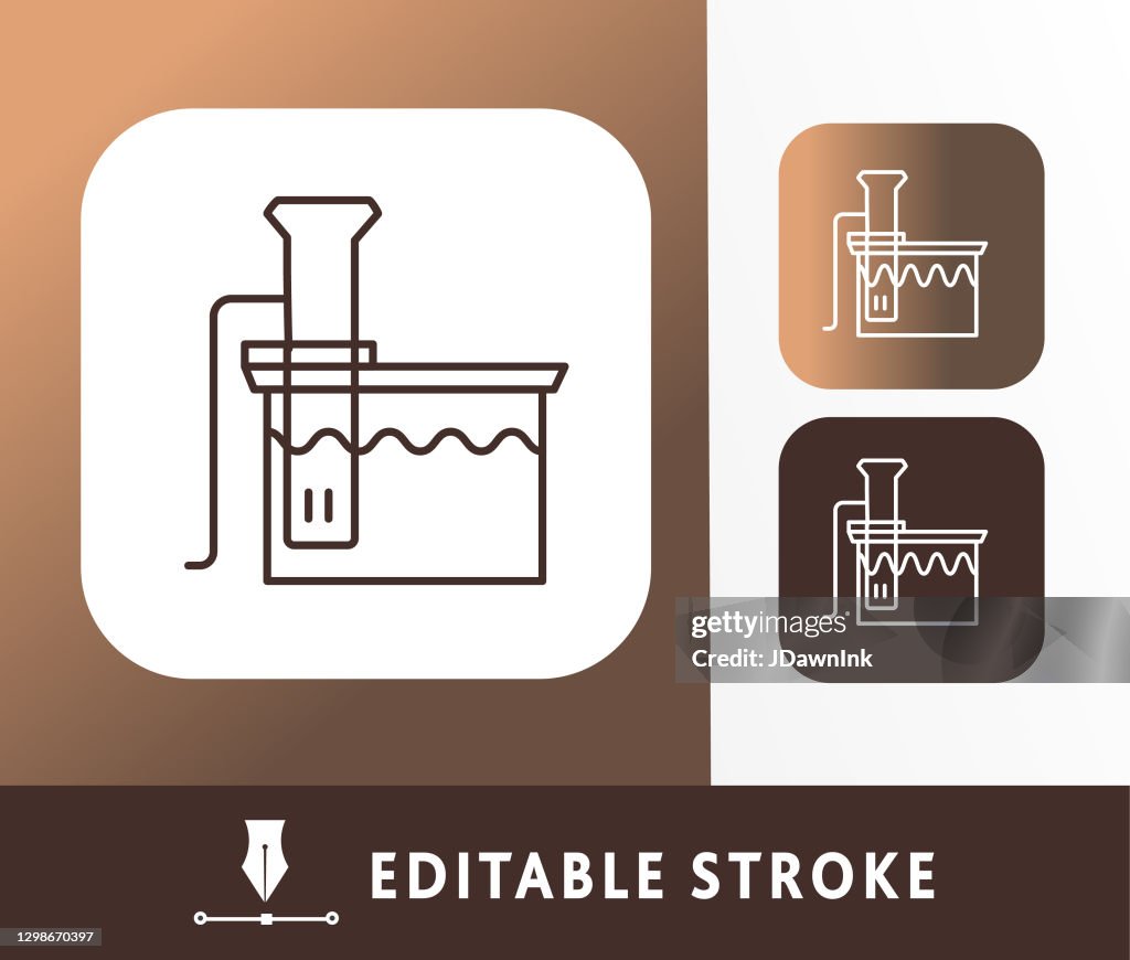 Kitchen and cooking sous vide thin line Icon - editable stroke