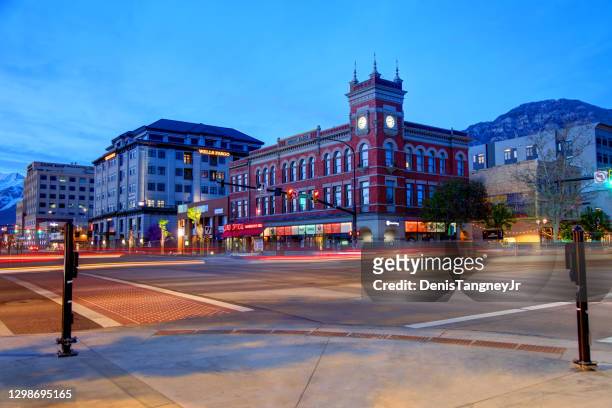 downtown provo, utah - utah stock pictures, royalty-free photos & images