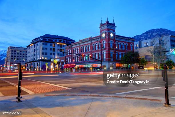 downtown provo, utah - utah skyline stock pictures, royalty-free photos & images