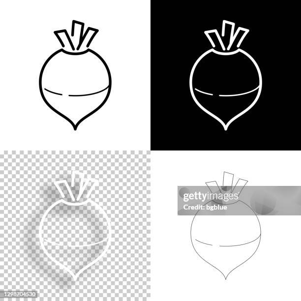 魯塔巴加用於設計的圖示。空白、白色和黑色背景 - 線條圖示 - rutabaga 幅插畫檔、美工圖案、卡通及圖標