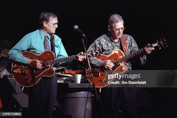 Chet Atkins performs at the Guthrie Theatre in Minneapolis, Minnesota on October 18, 1993.