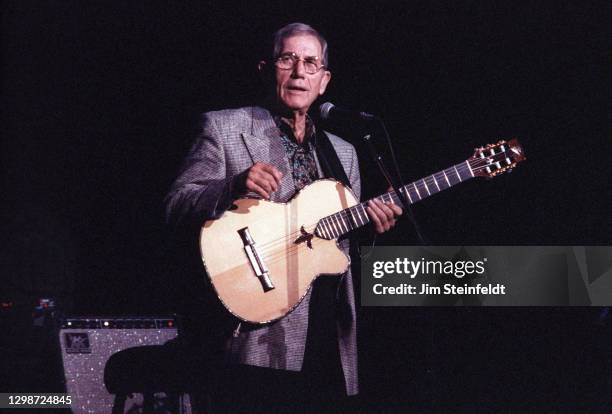 Chet Atkins performs at the Guthrie Theatre in Minneapolis, Minnesota on October 18, 1993.