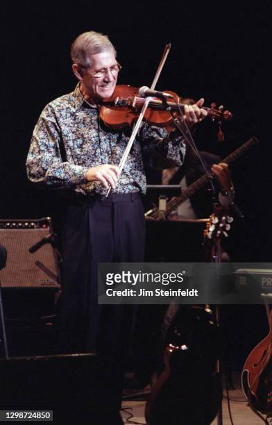 Chet Atkins plays fiddle at the Guthrie Theatre in Minneapolis, Minnesota on October 18, 1993.