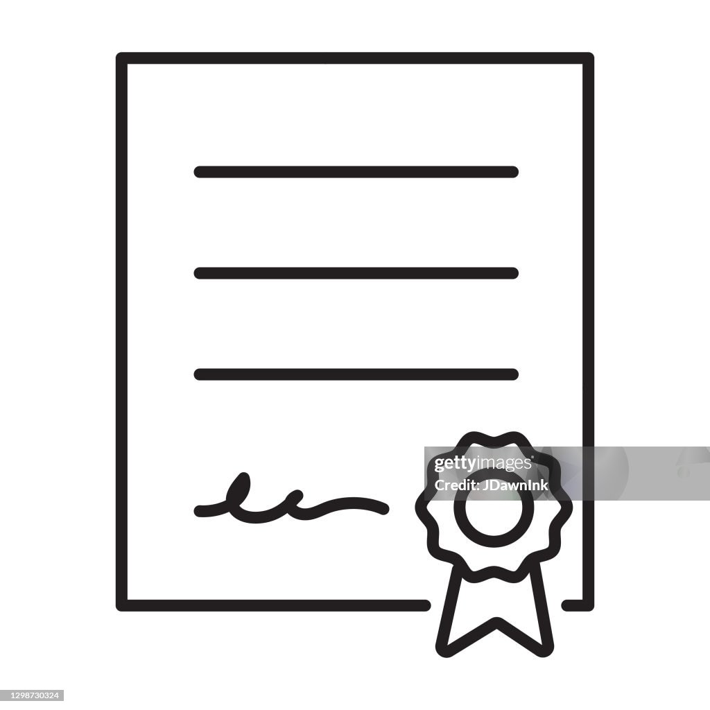 Awards Trophies and winning certificate themed thin line Icon set - editable stroke
