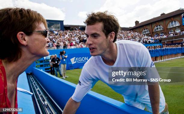 Andy MURRAY v James BLAKE .QUEENS CLUB - LONDON.Andy Murray with mum Judy