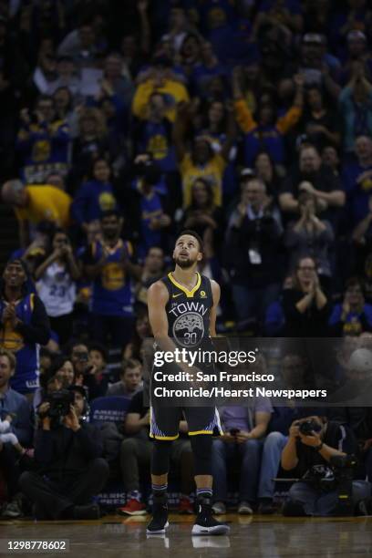 Golden State Warriors guard Stephen Curry during the first half of an NBA basketball game between the Golden State Warriors and Memphis Grizzlies at...