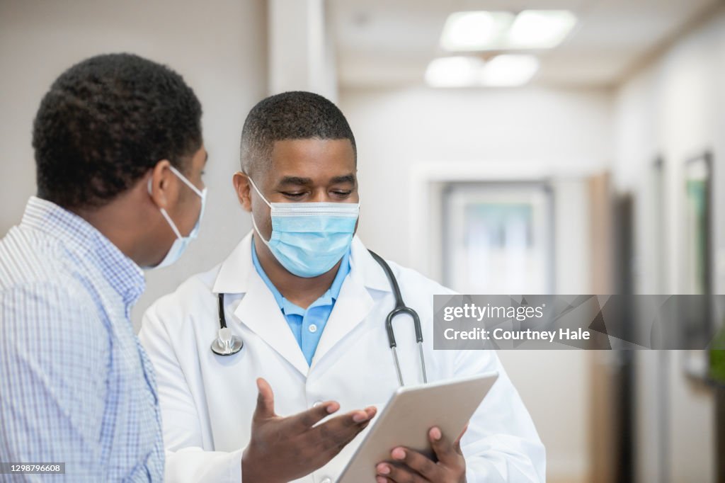 Doctor explaining test results to patient