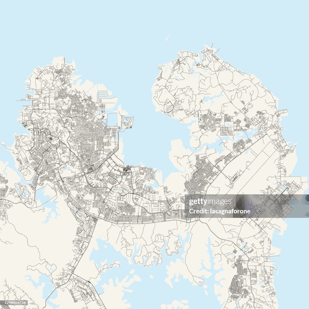 Batam, Indonesia Vector Map
