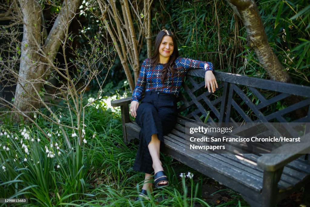 Fanny Singer, the daughter of Alice Waters poses for a portrait in