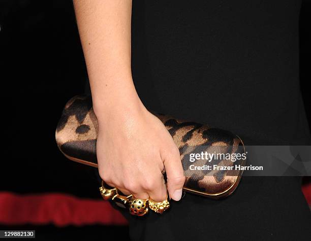 Actress Olivia Wilde arrives at the Premiere of Regency Enterprises' "In Time" at the Regency Village Theater on October 20, 2011 in Westwood,...