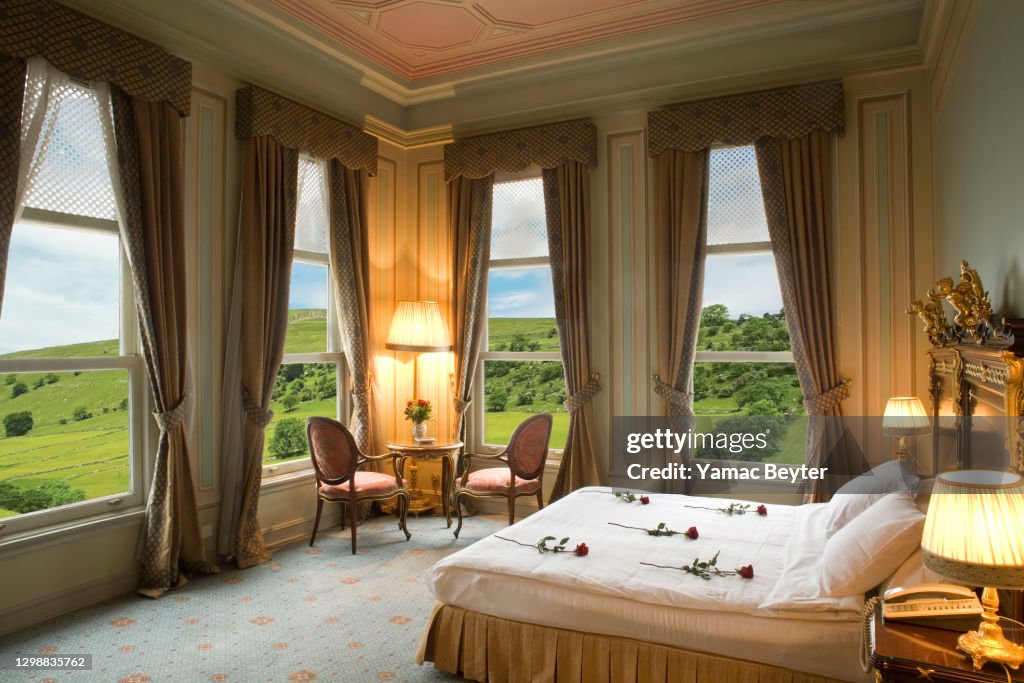 Hotel room with a beautiful panoramic view