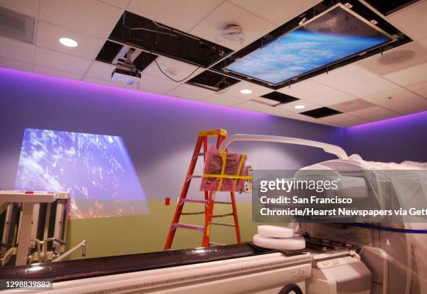 Partially built SPECT CT scan room that will have a Muir Woods theme pictured July 15, 2014 at the construction site of the new UCSF Medical Center...