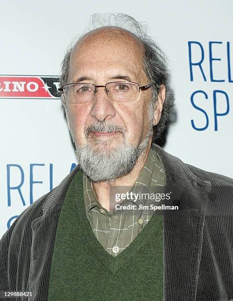 Actor Richard Libertini attends the "Relatively Speaking" opening night after party at the Brooks Atkinson Theatre on October 20, 2011 in New York...