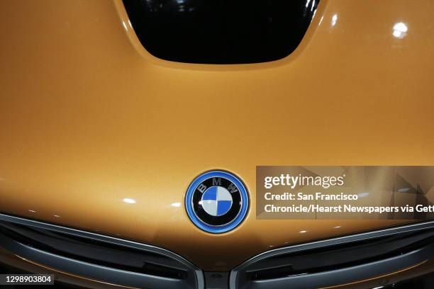 The hood of a 2019 BMW i8 Roadster is seen during the 2018 Seattle International Auto Show at the CenturyLink Field Event Center, Monday, Nov. 12,...