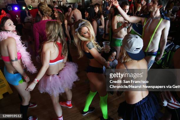 Scenes from the Cupid's Undie Run, an annual fundraiser for The Children?s Tumor Foundation and neurofibromatosis research, at Art Marble 21,...