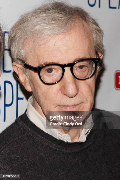 Woody Allen attends the "Relatively Speaking" opening night after party at the Brooks Atkinson Theatre on October 20, 2011 in New York City.