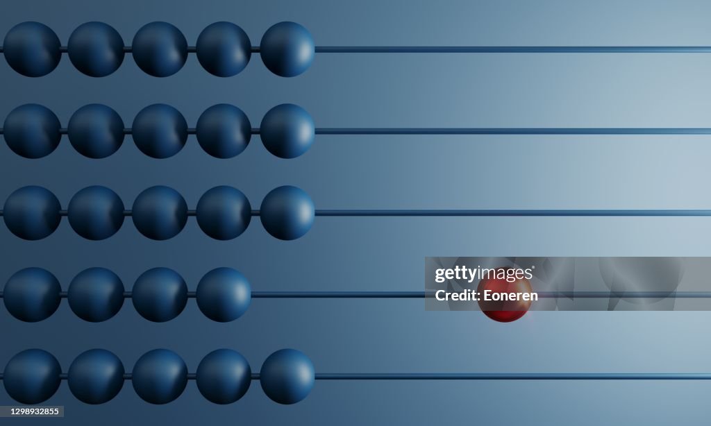 Red Ball On Abacus