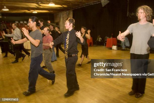 17th St. San Francisco, CA;Jez Lee and Patrick Cress practice the step.;Dancing in the Bay area. Tango lessons at the ODC. From 7 to 8 PM, tango...