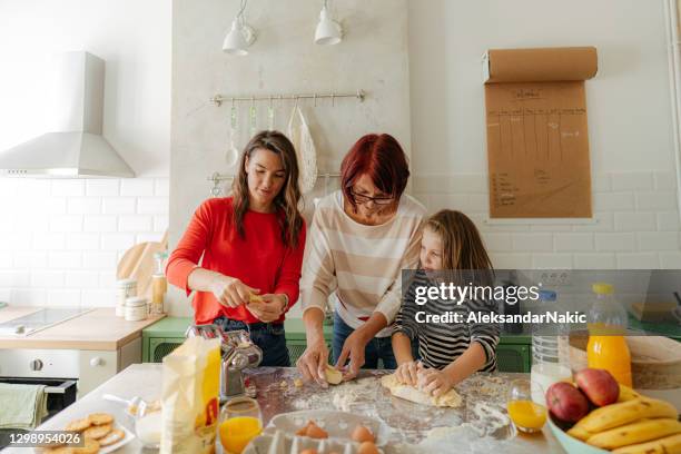 grandma's cooking class - messy kitchen stock pictures, royalty-free photos & images