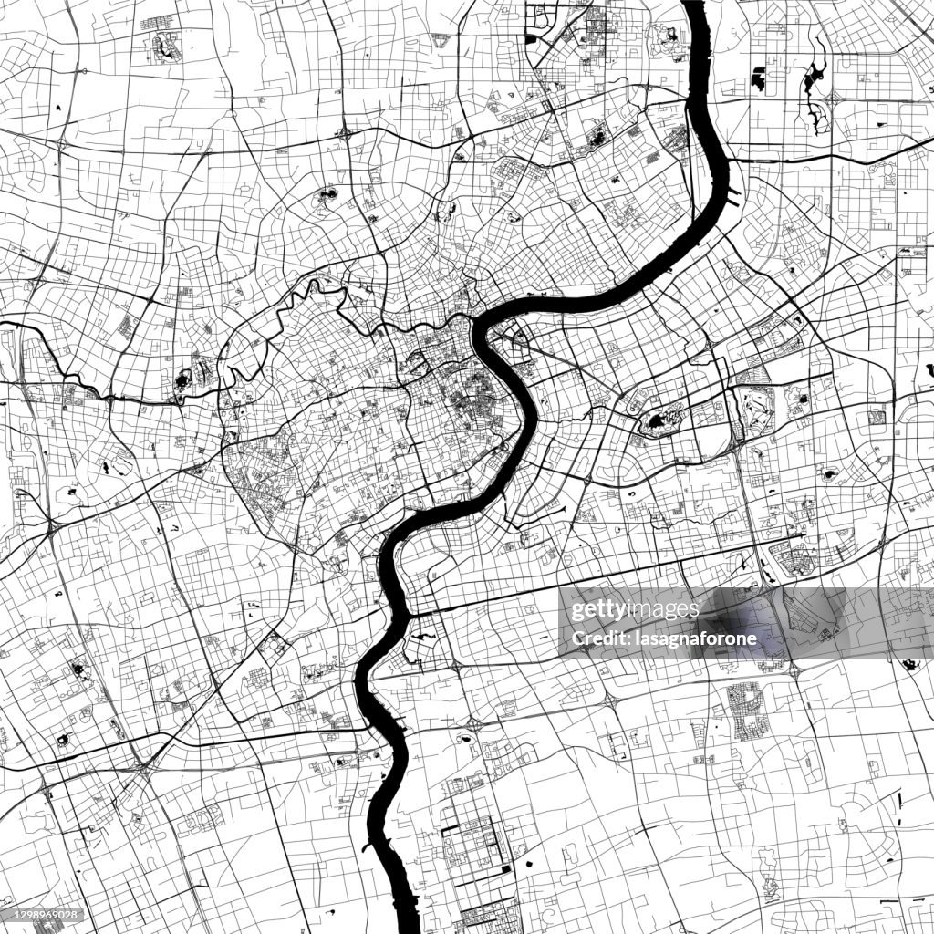 Shanghai, China Vector Map