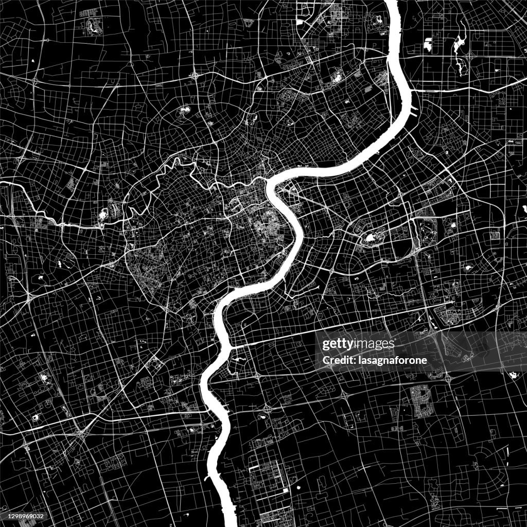 Shanghai, China Vector Map