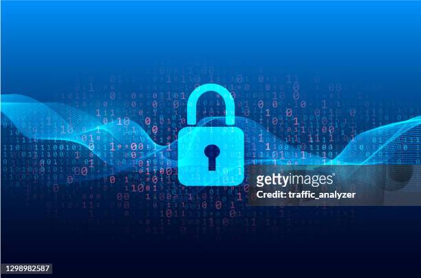 abstract technical background - lock - privacy stock illustrations