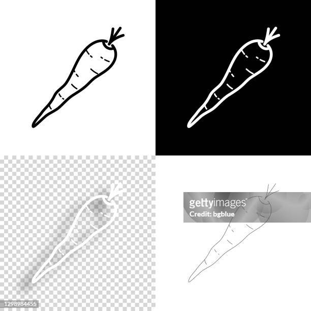 parsnip. icon for design. blank, white and black backgrounds - line icon - parsnip stock illustrations
